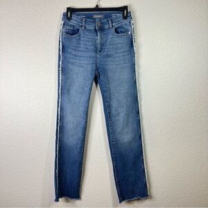 DL1961 Womens Mara Straight Jeans Mid Rise Intasculpt Ankle DL Vintage‎ Blue 25
